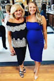 Absolutely LOVED this dress! This dress made me feel extra beautiful which can be difficult these days at 33 weeks pregnant. All of the dresses I was trying from maternity stores were not made for a woman in her 20's and I did a lot of searching to find this dress! The fabric is thick enough that it doesn't show any sweat, I felt it held me in, and it was stretchy so I felt I could move. With this dress, I did not have to wear a bra which was even better! The color was stunning and straps adjusted perfectly. Can't say enough good things about this dress! I am normally 125 pounds but now I am 141 pounds at 33 weeks and I got the Medium. I think at my pre-pregnancy weight, I would have got a small. - Siana S.