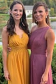 Loved this jumpsuit! The color is beautiful and the wide leg and lace details are pretty unique. My only complaint is that it's a huge pain to get on and off, I had to bring someone to the bathroom with me every time to help loosen the straps. - Kaitlin O.