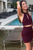 After reading some of the reviews, I was worried the top would be too tight but I'm so glad I stuck to my usual size!!!! Both pieces are figure hugging and show off curves very well! - Maria R.