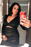 Was a little nervous with the size small thought it would be too tight but it was perfect hugged my body. I got a lot of compliments the material was soft and the dress was great quality. - Yina C.