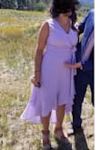 Highly recommend. Wore this to my sister in laws wedding and the dress fit well. The small runs big clearly since I wore it while pregnant but you can wear it either way. I got the sleeves removed because they looked too big on me. Otherwise, perfect dress for an even better price! - Monica C.