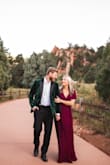 Fits true to size. It's a wrap dress and is the most comfy thing ever. I used this for our engagement photos. It was perfect. - Lauren L.