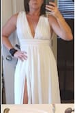 I bought this dress as a backup to my other one, however I ended up liking the other one a little better. I wanted to review this as I loved this dress too and thought it might help another girl decide what size to buy. - Mindy C.