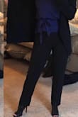 I really love the style of the Aisha Black Trouser Pant. They are very versatile and can be worn dressed up for work and can be dressed down with flats. This pant is comfortable enough to get me through a very long work day(some days I Work 10-11 hours). They go excellent with the Miss Punctuality Black Blazer. They are extremely versatile and go with almost any top. I love them and they have become my favorite pair of pants in my closet. My only suggestion would be that they were maybe a half an inch to an inch shorter from the waistline. The waist is very high up and being 5 feet it can be about a half an inch or inch too high, however the style of the high waisted trouser is perfect. - Tiffany B.