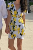 Love the pattern! The cut is flattering too. Probably better if you have a larger chest to fill out the dress. - Jessica M.