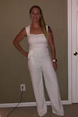 Long leg length but over all great quality. Material is thick and not see through. Great snug fit but fits great. I bought a belt to go with it! - Karen D.