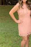 Wore this to a wedding and absolutely loved it. The color is great for the summer! Make sure to dry clean it after getting it in the mail because some of the lace might get wrinkled. - Jackie P.
