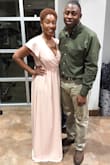 Beautiful dress, runs a little big and long -even with 3.5in heels. I received many compliments. The dress is super comfortable! Also, I ordered the Small although I usually wear a Med and it was still big. - Shaurice K.