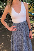 Comfy soft material. It's double layered so it's not see through. - Cheryl S.