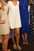 Fit well, cute for bridal shower. Material wrinkles pretty bad though, and they're hard to get out. A little short. - Kayla B.