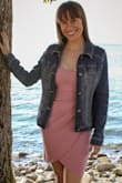 I bought this dress in the black color because I fell in love with the style and fit of the dress in the pink and red colors!! The dress is perfect for an LBD. I used the other dresses (pink and red) for Senior pics and Homecoming! - Lizzy S.