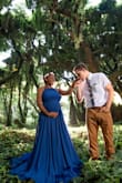I was 5 month pregnant and I took my anniversary picture in this dress. - Lauren M.