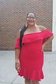 This is dress is absolutely gorgeous!!! I've never received sooo many compliments before. I bought the red and orange.The dress is true to size. I bought it in an XL and still had a little room. The color is also amazing. The fabric is nice and soft. Definitely won't be disappointed. - Natasiah G.