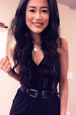 The material is so comfortable and it fits true to size! I felt so comfortable all night and I was able to dress it up with a leather jacket for an event this weekend! Totally recommend! I also got the belt that the model wore in the picture and it made the outfit come together perfectly! - Monica R.