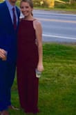 This jumpsuit was perfect for a fall wedding I attended as a guest. He color is beautiful and the open back was just enough flare for me. The pants were a tad long even though I had on 3 inch wedges, so I should have hemmed them but the rest fit perfectly and showed off my figure. I got so many compliments and was so comfortable all night! - Alexandra L.