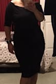 This little black dress is gorgeous and made me feel super sexy!!!! I don't have a flat stomach but it doesn't show in this dress. I love it so much I am going to wear it again on my upcoming cruise! I highly recommend! - Juliet O.