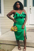 Dress fit just right. I like where the slip ended. - Dawine P.