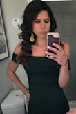 I ordered this dress for a wedding. I was a little concerned about the material feeling to snug, and the off the shoulder design. But I absolutely loved this dress. the fit is very flattering. The wedding was at a winery and the dress was very fitting for the occasion. Received many compliments, would definitely recommend. I ordered a XS and it surprisingly was true to size. my size can fluctuate often but I would say if you are usually a XS-S go with the XS. - Leah F.