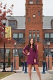 This dress fits very true to size. Super comfy! I would definitely buy again! - Kaci B.