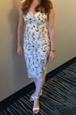 This dress was so great for my rehearsal dinner. It was very flattering. I have slightly larger thighs for my body size, so the dress was a little snug there, but I'm glad I didn't size up. It was otherwise true to size. - Ariel K.