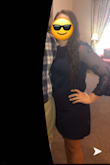 I love the color and the way this dress fits. It's a tad shorter than I'd like, you cannot bend over but it's great quality and doesn't wrinkle! - Emily T.