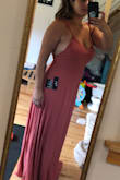 Wore this dress to my bff's wedding and everyone loved it! It fit beautifully and the color was 100%. It was a little big in the cup size but nothing alterations couldn't fix. I hope I have another chance to wear it again! - Brooke D.