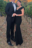 Wore this classic black gown to a black tie wedding at a vineyard in CA! Lots of compliments. Comfortable all day and night! Fit perfectly, didn't need any alterations - Melanie B.