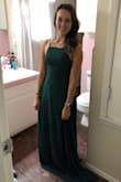 I bought this dress as a bridesmaids dress and it is PERFECT! The fit is super flattering & I'm so glad I went with the xs! I'm on the shorter side so it did fit a little long. Luckily I have time to get it hemmed for the wedding! (Not the cutest pics but you get the idea). - Kristin Y.