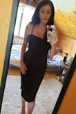 I bought this dress for a wedding and it was just the right amount of modesty with the length and the square neck, with just a little oomph! I'm not always comfortable with my body, but I feel like this dress just fits so well, that I always feel good in it. - Samantha C.