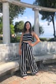 I was on the fence about originally purchasing this item because of the price, but I can tell you now that it is worth EVERY penny! I bought this two piece for a summer cruise around Greece and got so many compliments and questions about it. It was super light and breezy so I never got too hot (you know how long pants can be) but still provided a sophisticated, put-together overall look. I could wear this look walking around Corfu all day in sandals and switch to heels and have an evening look in seconds. If you're thinking about getting it, I highly suggest it! - Laura T.