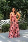 The dress was perfect for an outdoor wedding I attended.  It was a little long on me even with my 4 inch heels I had on but I still loved the fit. It's a beautiful well made dress! - Seam Y.