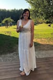 This dress is everything! I wore it for my very small wedding ceremony in my backyard and it was gorgeous. Its light, airy, country chic vibe and was absolutely perfect. (It was a little long while barefoot but would be the perfect length with some heels!) - Laura K.