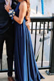 It fits very well, I was worried about it being too long but with some heels it's perfect!! I wore it for my senior prom and it was beautiful! I've worn it multiple times since!! It's amazing for proms, nights out, and weddings!! - Kathryn S.