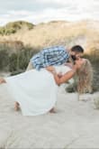 This dress worked perfectly for my engagement session. The straps are adjustable, so help fit in the chest area. I have a very small chest and it worked very well. I have received a ton of compliments. - Danielle T.