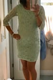 I bought a medium based on others' reviews of fitting, but I think my 'perfect' fit might be somewhere between a small and medium. A small might have been more flattering/less baggy. It's a nice dress otherwise, a nice color and style. - Lauren S.