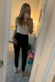 These are great slacks for any occasion. I do wish the calf portion of the trousers were a little tighter on me like they are on the model but that I still wear them anyways. They are good quality for the price... I am debating getting them in another colour. I love how tight the waist band is. I have a very narrow waist so anything high waisted is usually too big however these fit perfectly. Thank you Lulus! - Janine A.