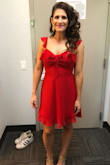 Loved this dress!!! It's very flattering and I think it would look good on a lot of different body types. It's comfortable, easy to dance in and the color is great! - Taryn W.