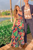 I wore this dress to a wedding in Maui! I wore 3.5 inch heels so the dress wouldn't drag in the back. It would have needed a hem if I wore shorter heels. Overall, a great purchase! - Piper T.