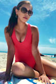 This is a classic staple swimsuit! I'm usually a small/medium (tend to order M in swimsuits so it doesn't look or feel too tight), but went with a small and I'm so relieved I did. The only downside is that there's no padding, but I didn't find that my nipples were noticeably showing through the swimsuit. - Joanne K.
