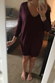 I really like this sweater dress. I think it looks exactly like the photos, and it's very soft and cute. The one problem is that it's a great length unless you cinch the waist at all. It's nicely cut to give you that relaxed sweater dress look, so unless you really want an A-line or body con look, you probably won't belt it. But I noticed that when I put my hand on my waist, the dress loses a couple inches in length and goes from flirty but appropriate to just plain short. Still a great dress overall though! - Karen E.