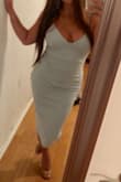 This dress is simple but sexy. However this color isn't really flattering on me. In my opinion. I would return it if I could. - Surey V.