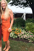 I got this dress in orange for an August wedding and absolutely loved it! The color is perfect and the fit was flattering and true to size! - Stacy S.