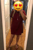 Dress is beautiful. Looks more linen-y close up than poly IMO, but great quality appearance & beautiful pigmented color. Would recommend shorts or shapewear to avoid overexposure when lifting arms as it's long enough to be modest just walking around but gets short quickly if you raise your arms. Looks great with a statement necklace or long pendant necklace. I tried both L & XL & went with the XL - which is my usual Lulus size. Wore to a casual company dinner and will wear sightseeing with sandals on vacation. Can easily add tights, belt, booties, and a cardi to transition the dress to fall. Would buy in other colors. - Atalie P.