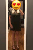 Fun casual dress! Easy vacation outfit. Looks complete with just sandals and a necklace. Doesn't take up much room with packing. Comfortable and loose (forgiving!) fit, great for walking around in. I ordered my usual Lulus size XL and am pleased. It's nice & roomy, but the style is meant to be that way, wouldn't want it smaller. - Atalie P.