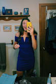This dress is sooooo comfortable and looks amazing. I am absolutely obsessed with the color and how it fits even my tall body. The material is really nice as well as the wiring. Stays up too!! - Abby H.