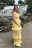 The dress was perfect for prom. It's even more beautiful in person! However the dress was slightly long so I had to wear platform shoes - Sam G.