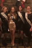 Beautiful fun dress. I wore this for my bachelorette party and got lots of compliments. Fits line a glove and not too short. - Kat L.
