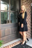 This dress was more than I could imagine!! I absolutely love the simplicity and modesty of the dress. Not to mention it is very slimming! The material is comfortable, but not very stretchy. I would definitely recommend! - Lexi T.