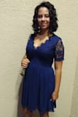 Got this for my daughter for her freshman homecoming dance. She's larger up top, smaller at the hips. Got her a medium and had the waist taken in for a perfect fit. If you're more proportional, the dress should fit just fine as is. This dress is classy, modest, and she looked amazing in it. - Sharon A.