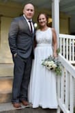 This just was stunning for my wedding!  The material was so elegant and the lace was beautiful. Need a good bit of alterations, was able to make a lovely sweep train since I am short. The inside slip was very tight and needed taken out. - Jessica H.